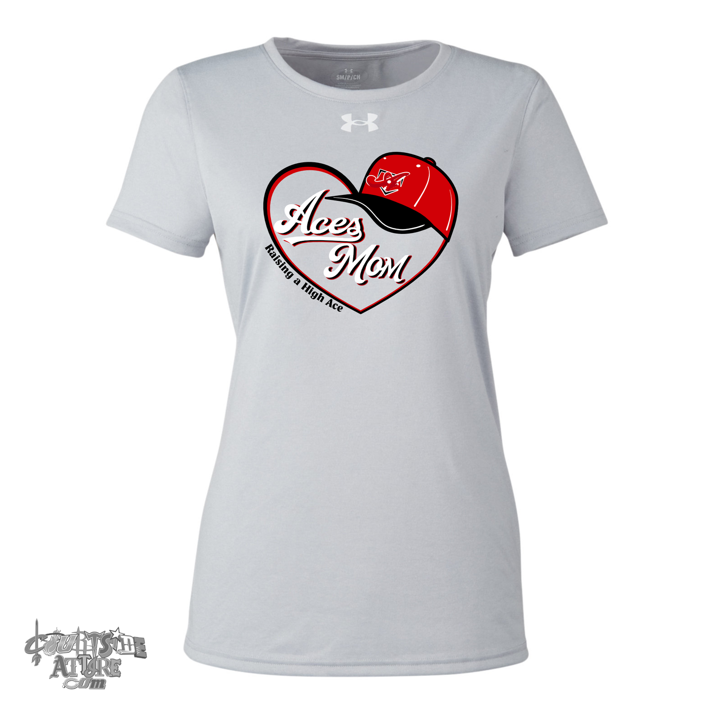 Gray Under Armour Ladies' Performance T-Shirt 1376847 Tripletown Aces