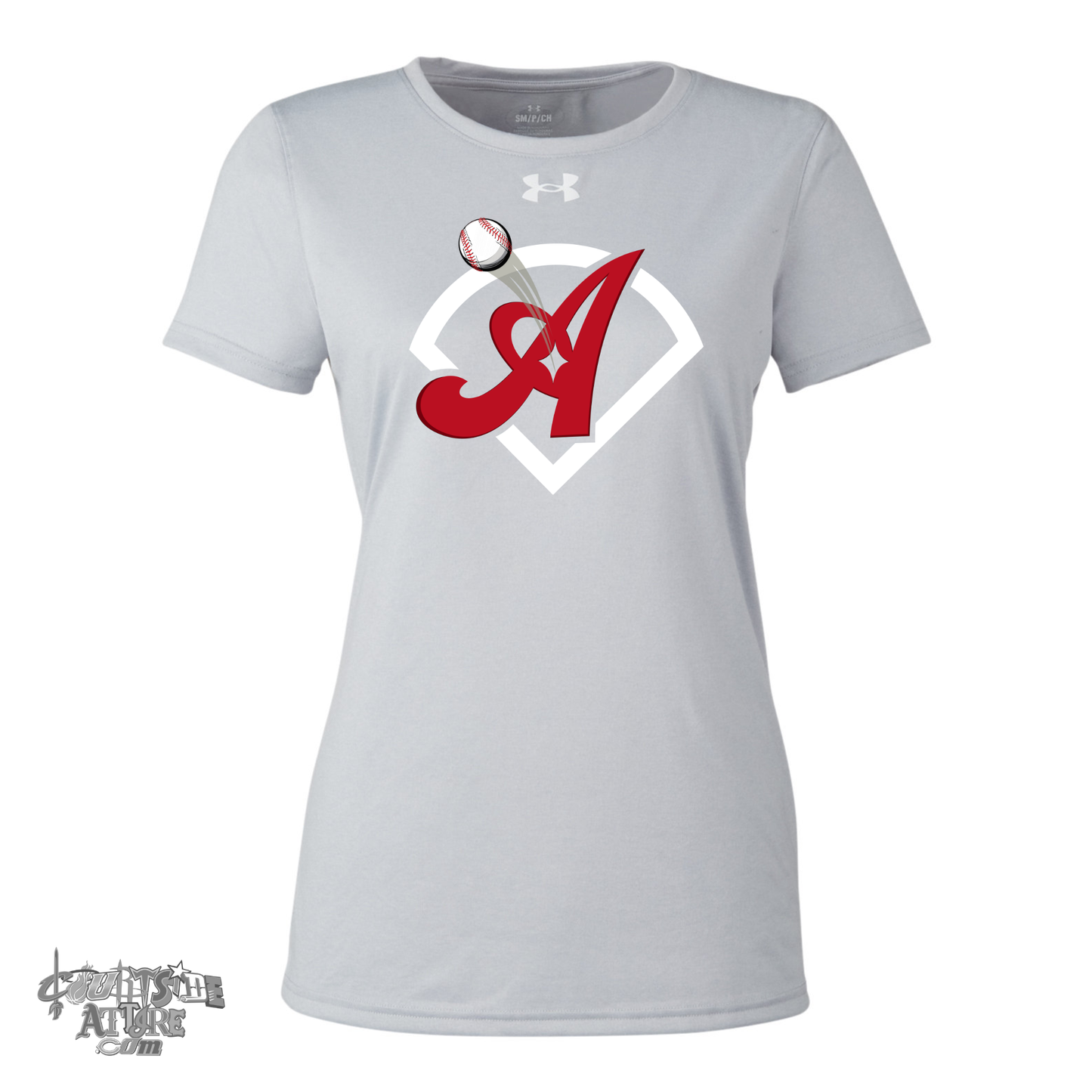 Gray Under Armour Ladies' Performance T-Shirt 1376847 Tripletown Aces