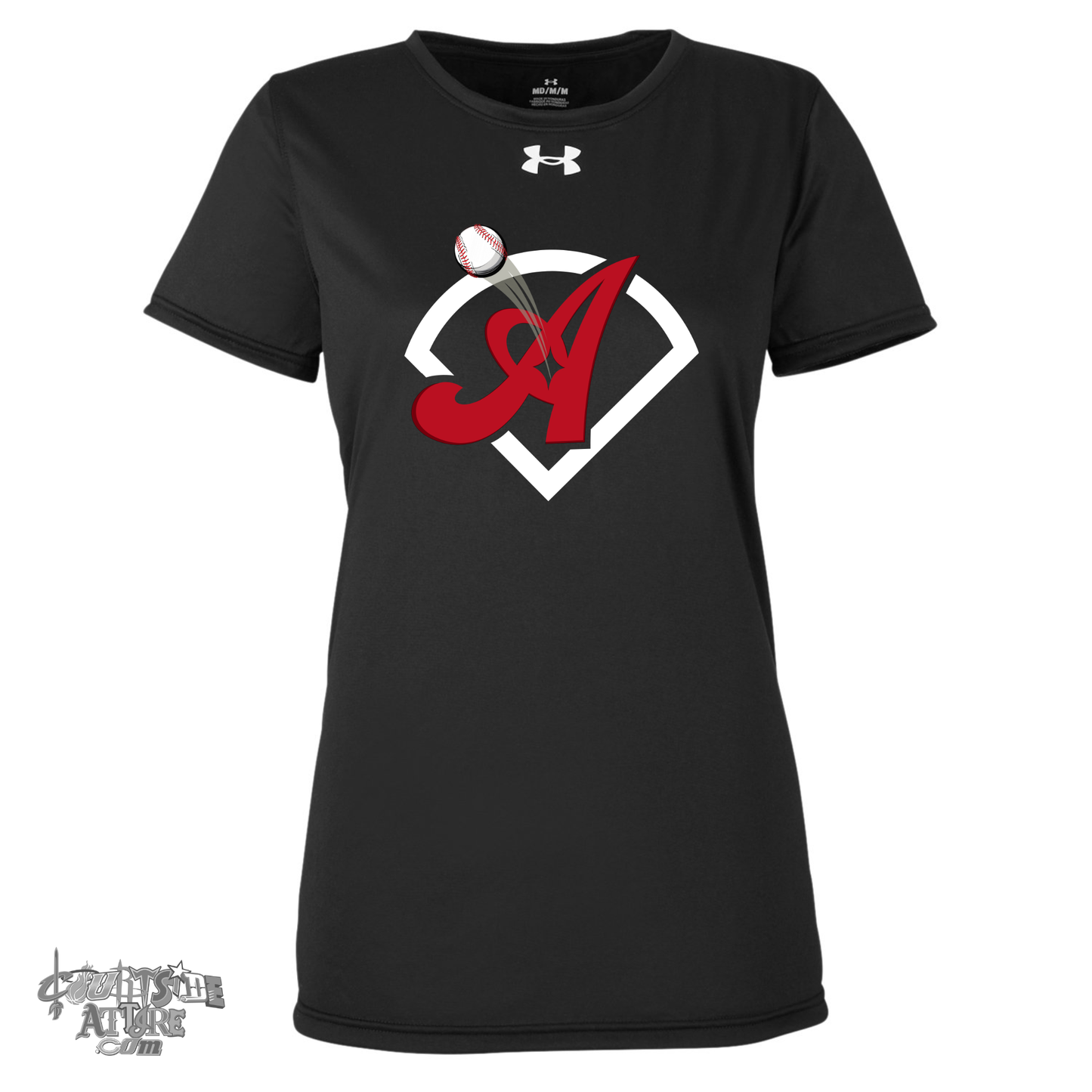 Black Under Armour Ladies' Performance T-Shirt 1376847 Tripletown Aces