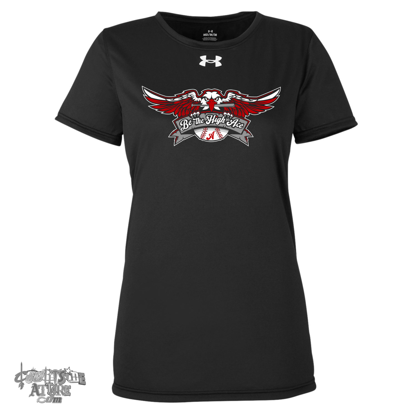 Black Under Armour Ladies' Performance T-Shirt 1376847 Tripletown Aces