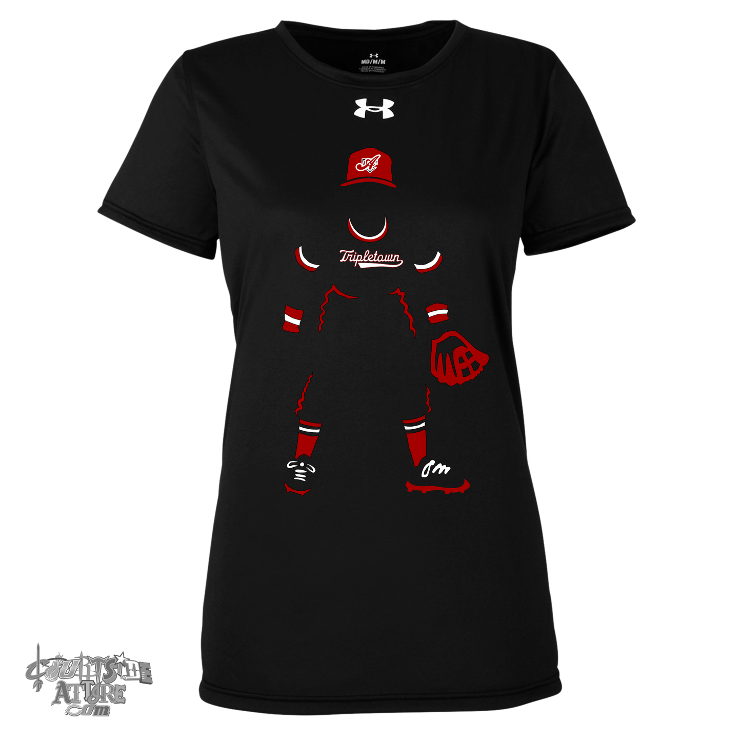 Black Under Armour Ladies' Performance T-Shirt 1376847 Tripletown Aces
