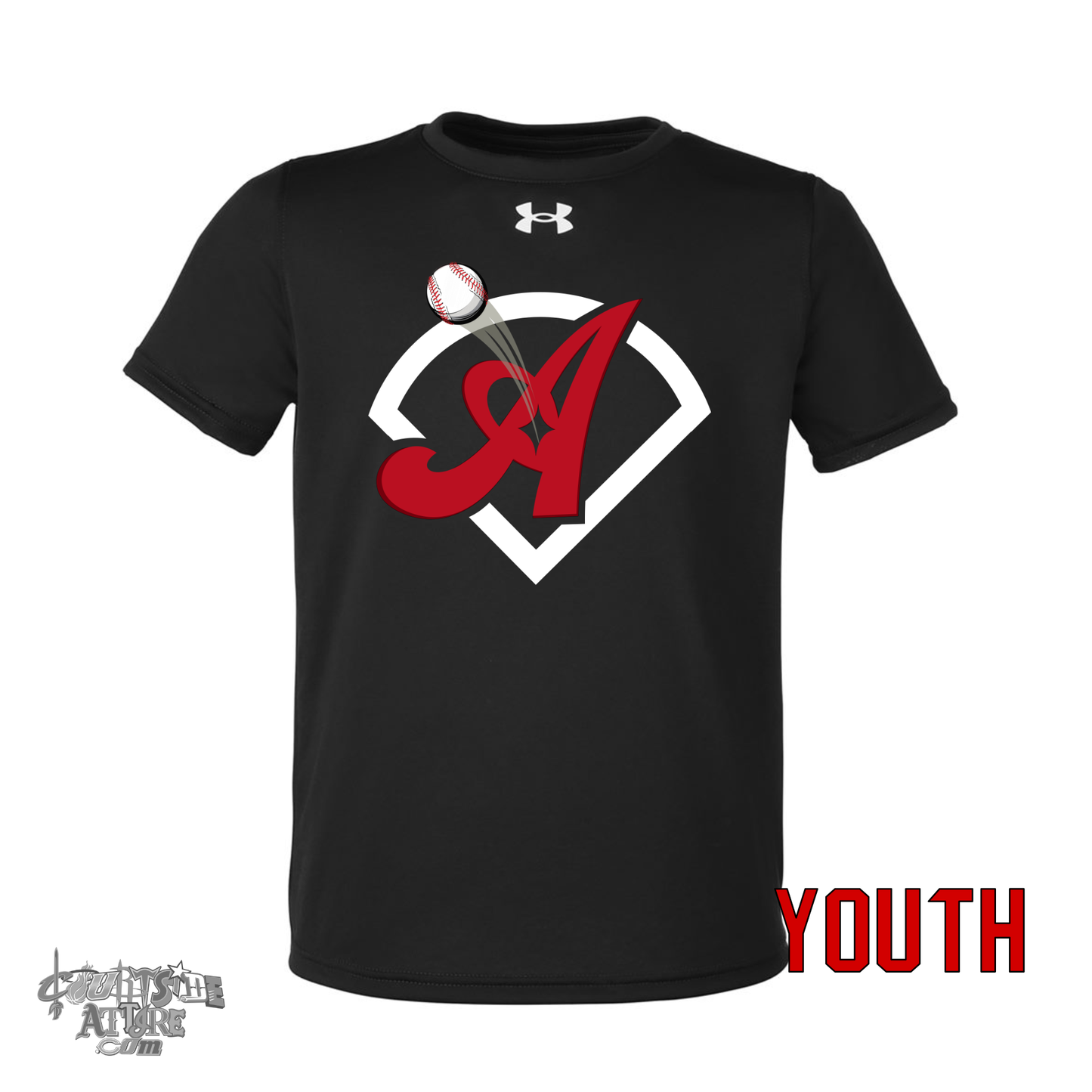 Youth Aces Black Under Armour Performance T-Shirt Multiple Designs 1377487 Tripletown