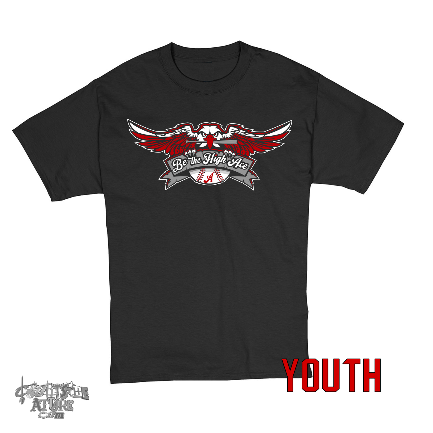 Youth Black T-shirt Aces Tripletown Multiple Designs