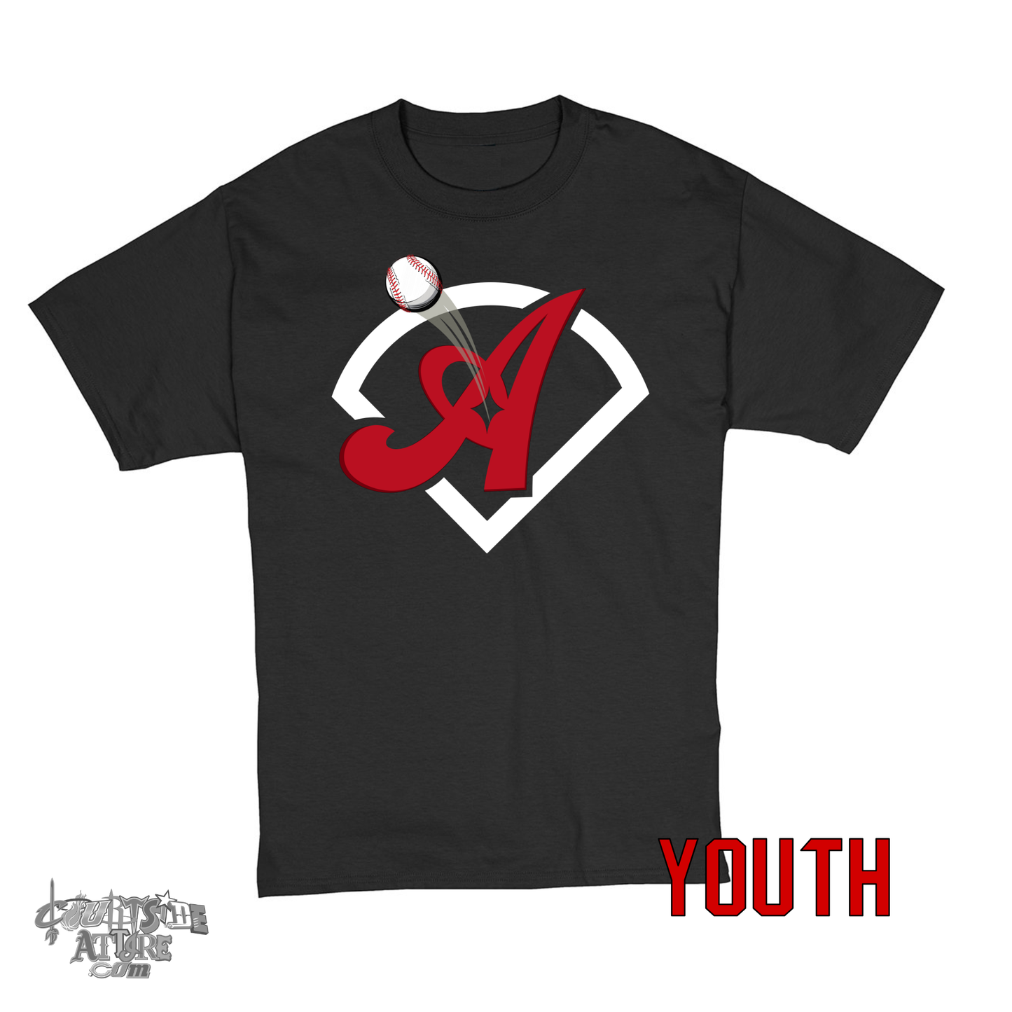 Youth Black T-shirt Aces Tripletown Multiple Designs