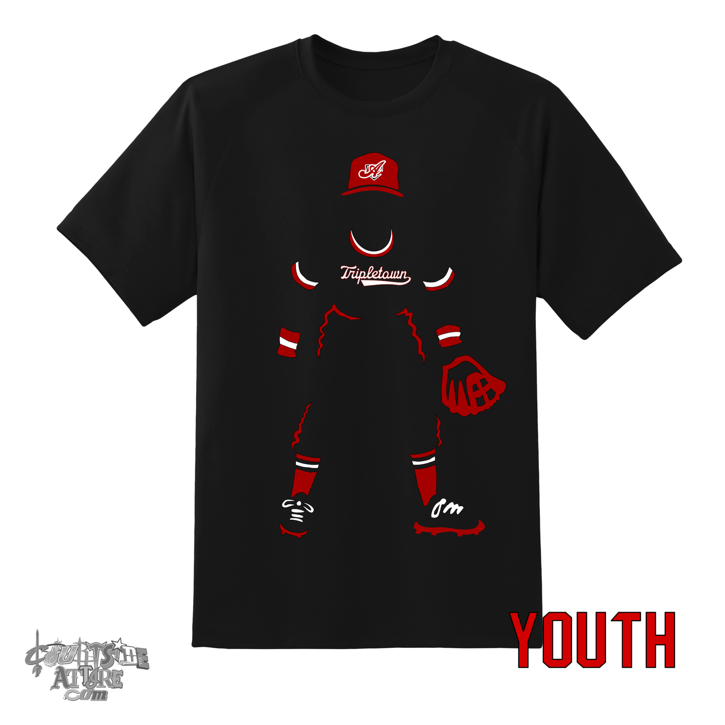 Youth Black T-shirt Aces Tripletown Multiple Designs