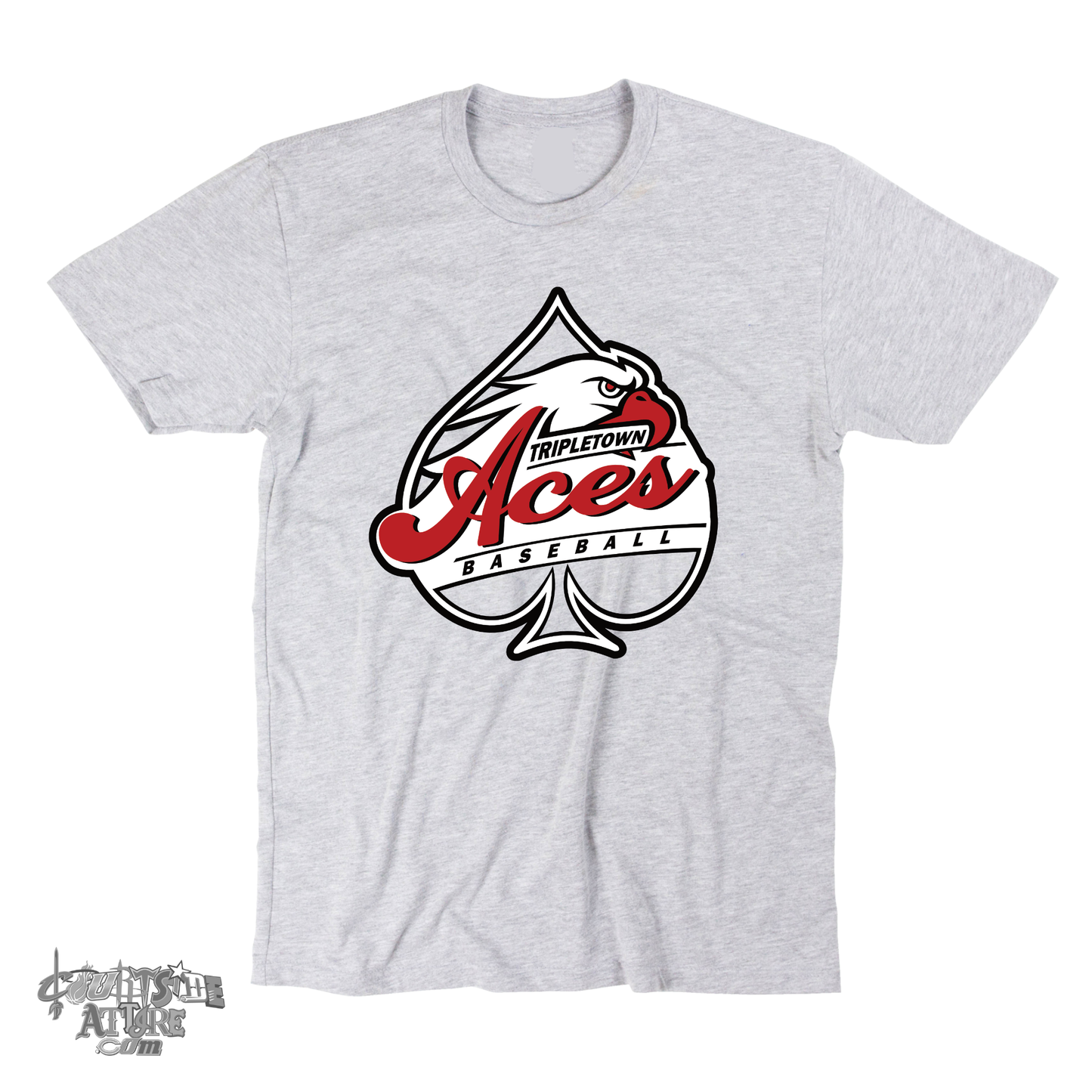 Gray Aces Multiple Designs T-shirt Tripletown aces