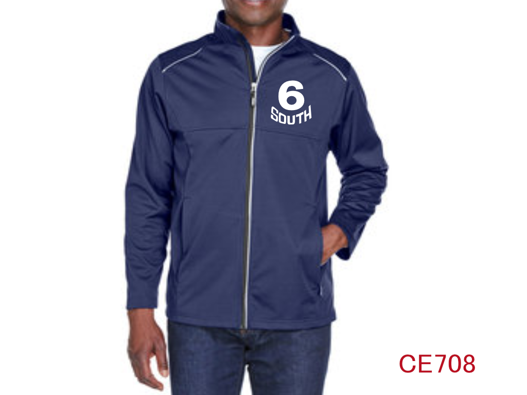 Men's Techno Lite Three-Layer Knit Tech-Shell Jacket Navy 6south CE708