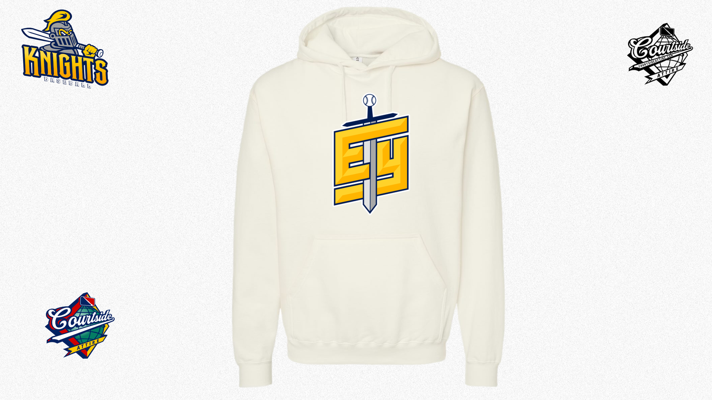 Adult 8 oz. Fleece Hooded Sweatshirt Pullover 80/20 EYRA Baseball EY