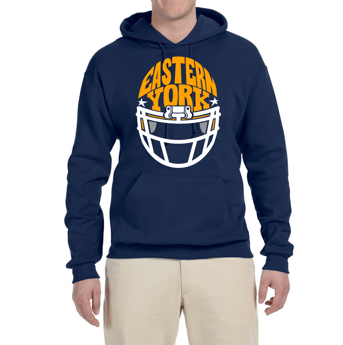 Adult 8 oz. Fleece Hooded Sweatshirt Pullover 80/20 EY Football