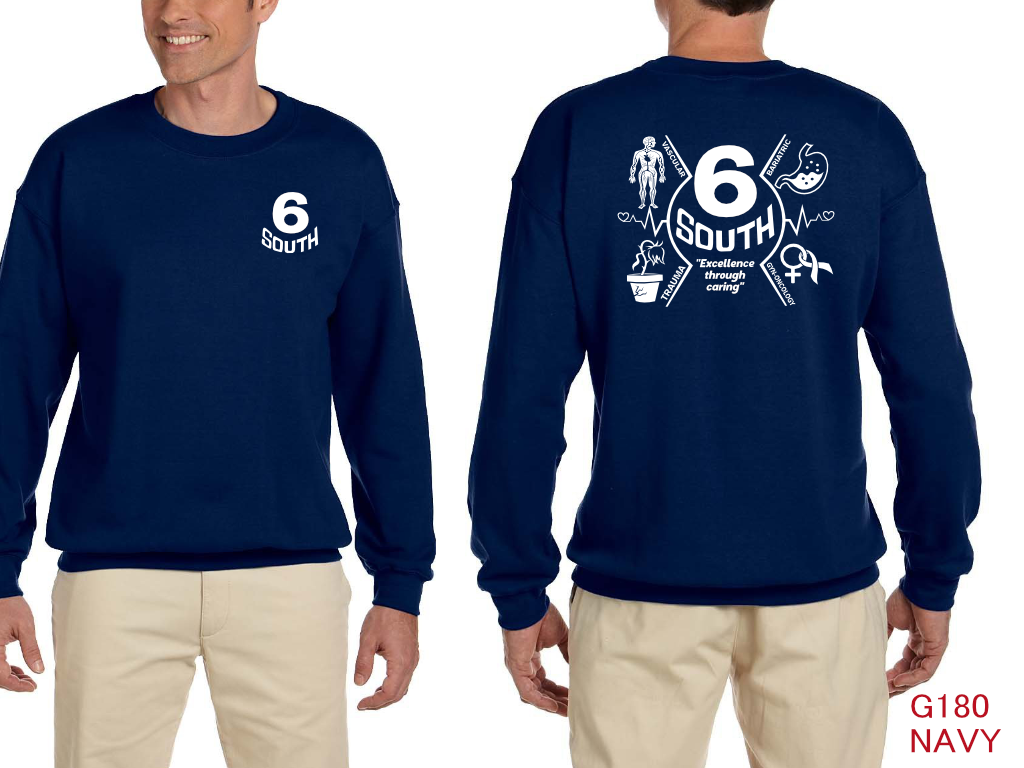 Adult Heavy Blend™ Adult 8 oz., 50/50 Fleece Crew Navy 6south CE708