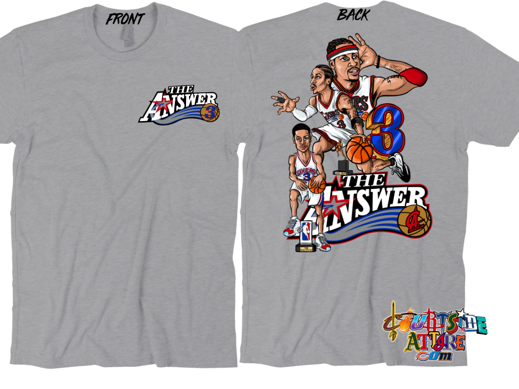 Allen Iverson The Answer Shirt mens adult 76ers Philadelphia AI