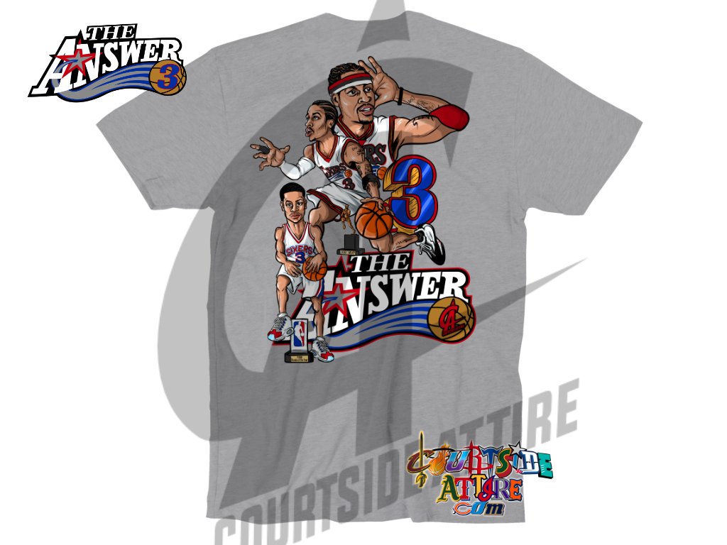 Allen Iverson The Answer Shirt mens adult 76ers Philadelphia AI