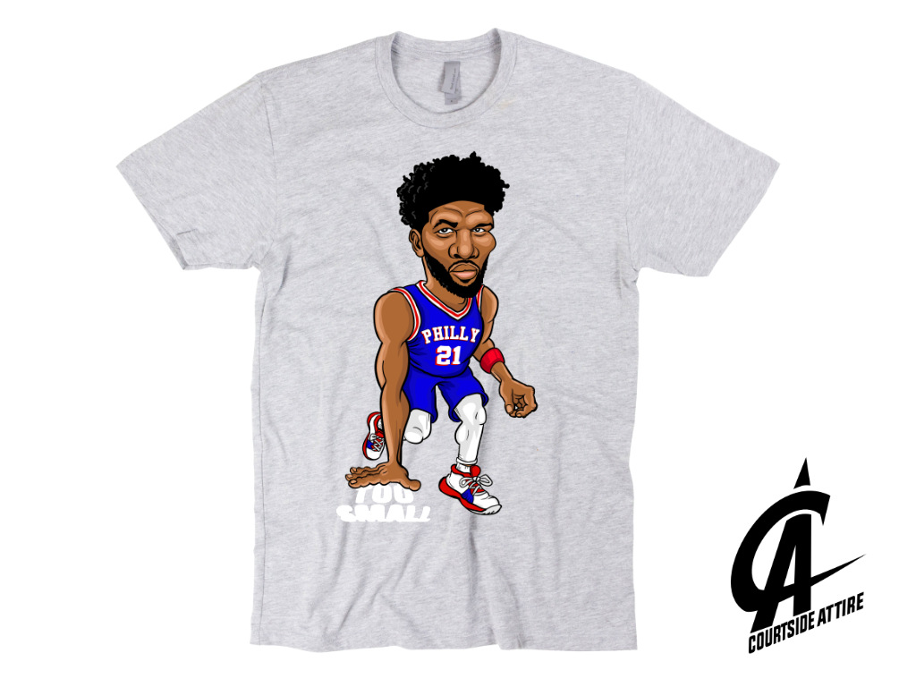 Joel Embiid Too Small Shirt Philly Sixers mens jersey adult