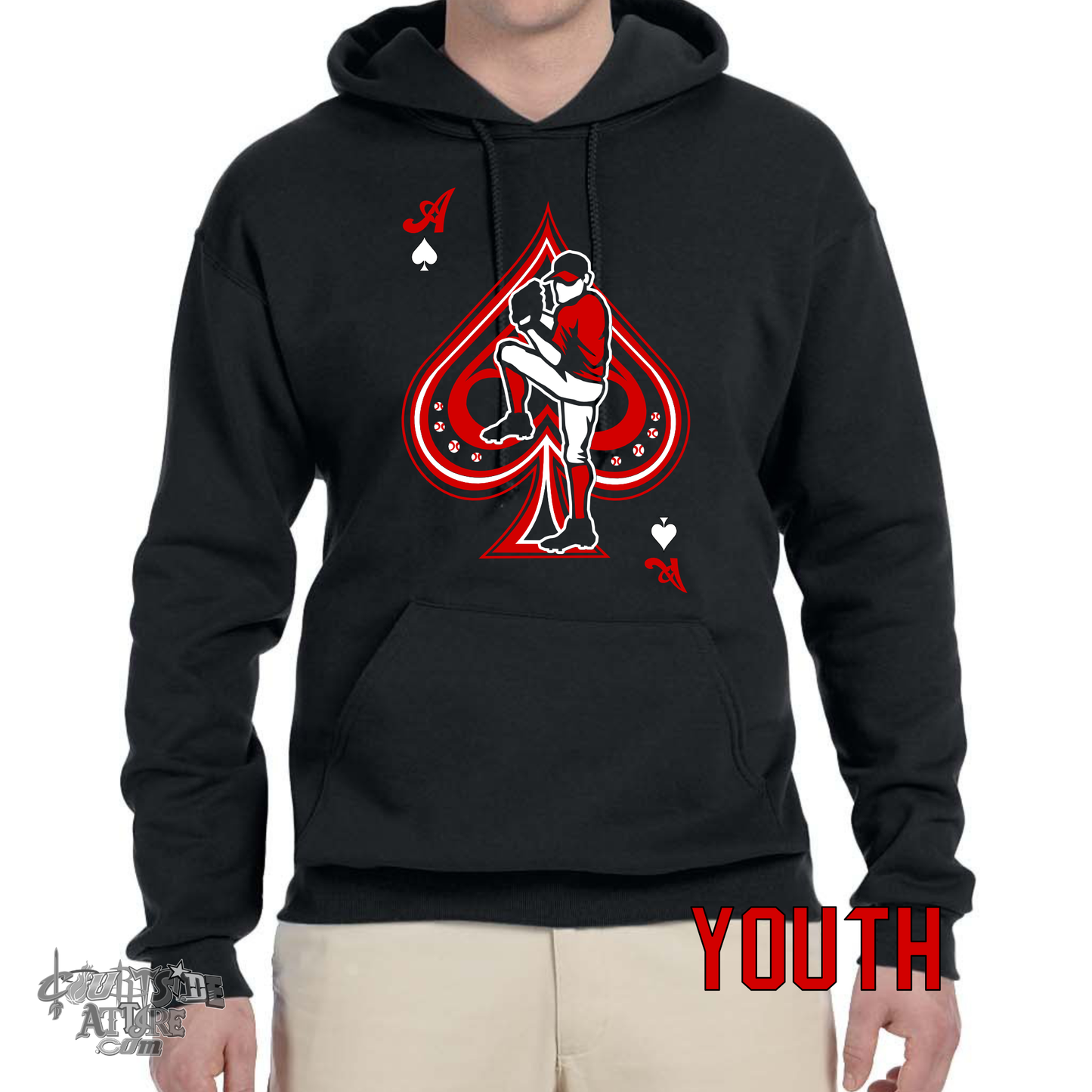 Youth Aces Black Hoodie Tripletown Multiple Designs