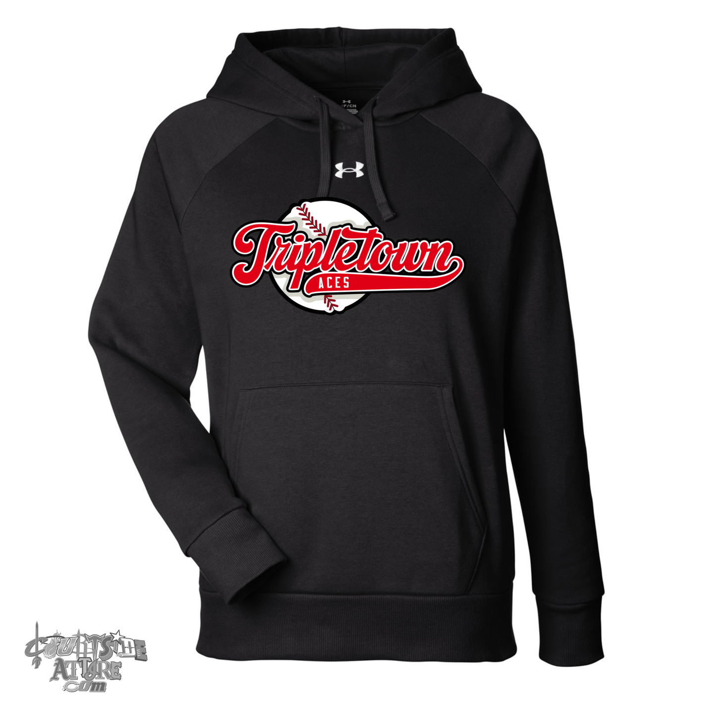 Under Armour Ladies' Rival Pullover Hooded Sweatshirt Aces Baseball 1379500 Tripletown