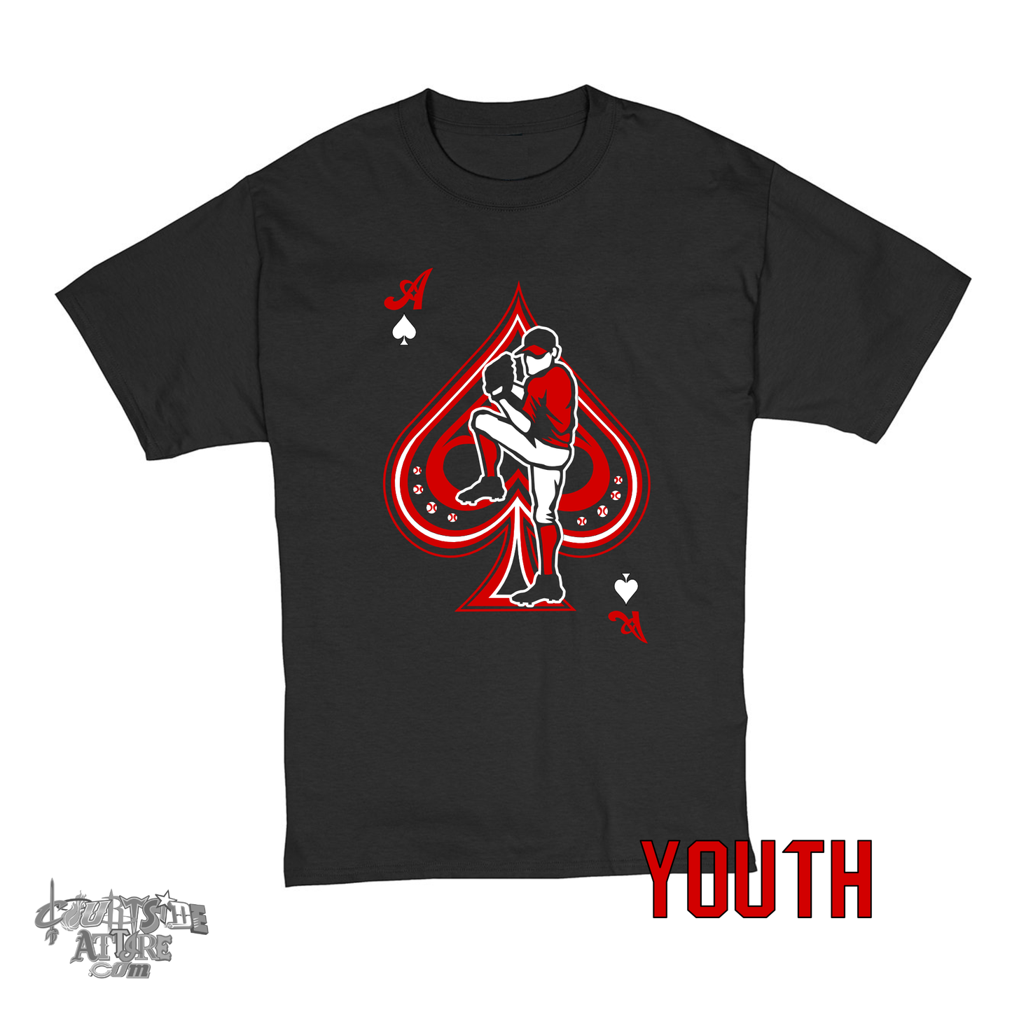 Youth Black T-shirt Aces Tripletown Multiple Designs