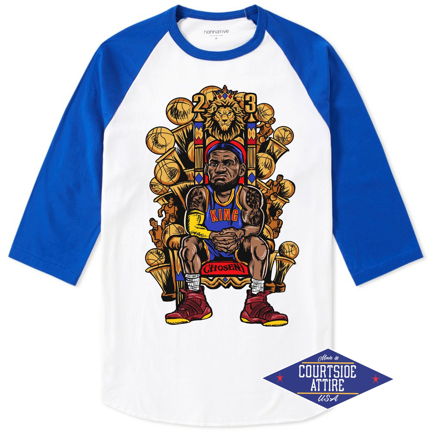 Lebron James THRONE Shirt Mens Cleveland