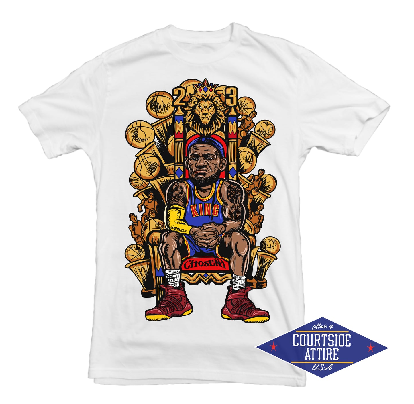 Lebron James THRONE Shirt Mens Cleveland