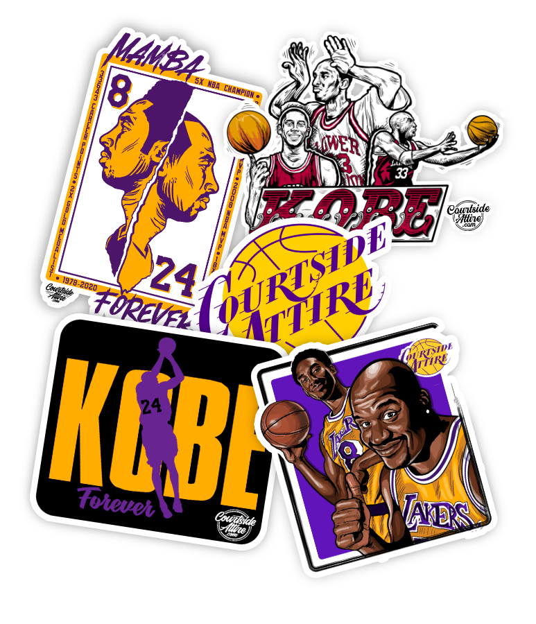 Kobe Bryant 5 Pack Stickers