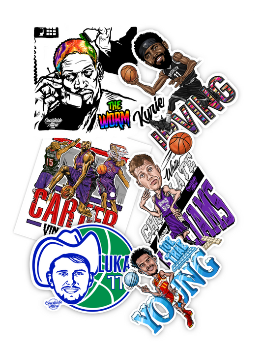 NBA Sticker Pack Kyrie Luka Rodman White Chocolate jersey Vince carter Trae Young
