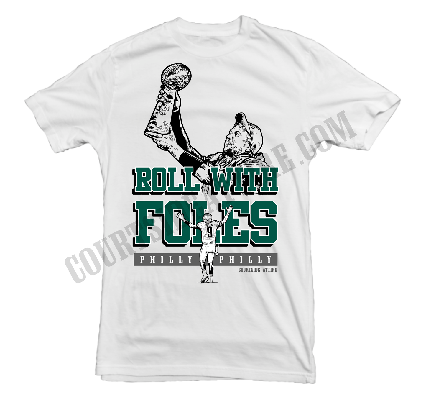 Nick Foles ROLL WITH FOLES Shirt jersey Adult Mens philadelphia