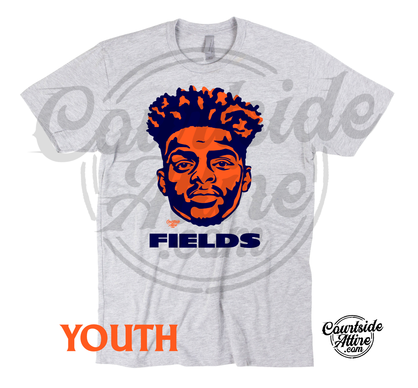 Youth Justin Fields Bears logo Shirt kids chicago