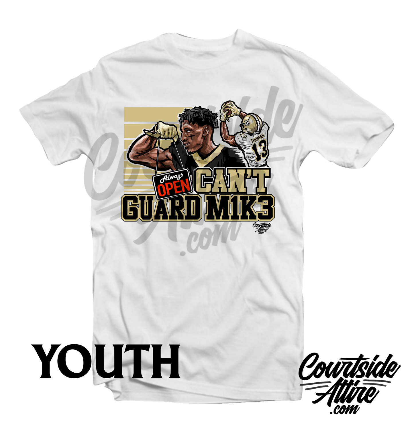 Kids Michael Thomas 'CAN'T GUARD MIKE' Shirt New Orleans jersey Youth