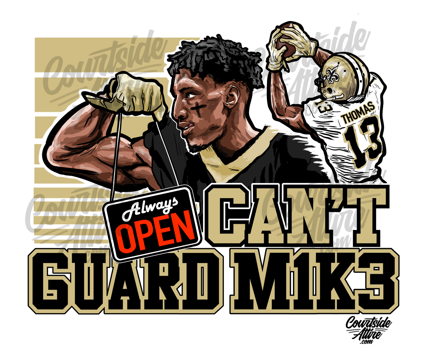 Michael Thomas 'CAN'T GUARD MIKE' Shirt New Orleans jersey adult