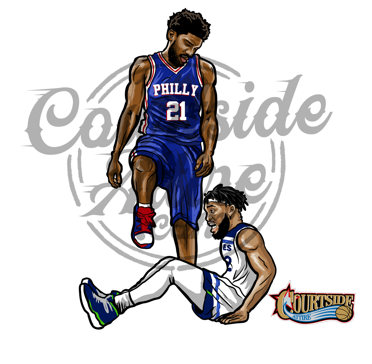 Joel Embiid KAT Stepover Shirt Philly Allen Iverson mens jersey adult