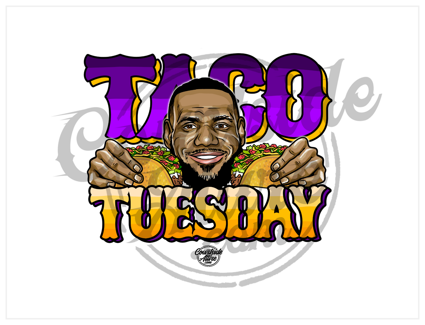 Lebron Taco Tuesday LA Laker Shirt jersey adult Mens