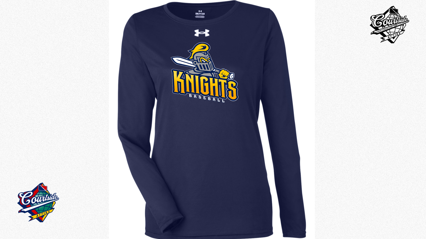 Under Armour Ladies' Team Tech Long-Sleeve T-Shirt EYRA baseball 1376852 knight