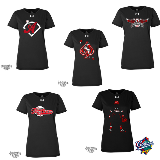 Black Under Armour Ladies' Performance T-Shirt 1376847 Tripletown Aces