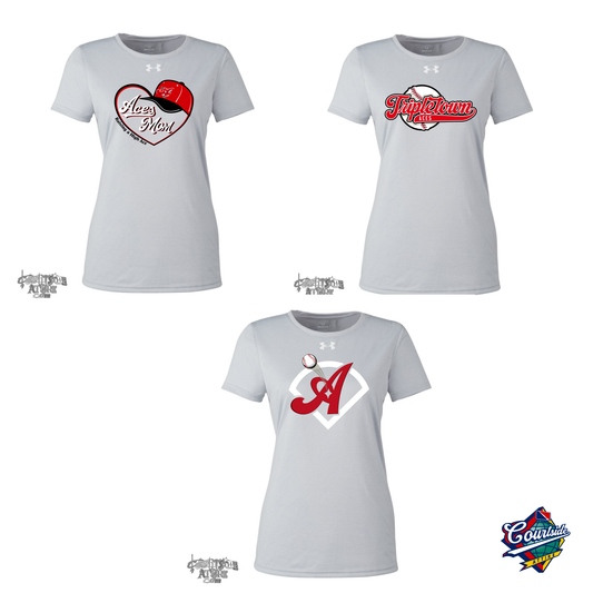 Gray Under Armour Ladies' Performance T-Shirt 1376847 Tripletown Aces