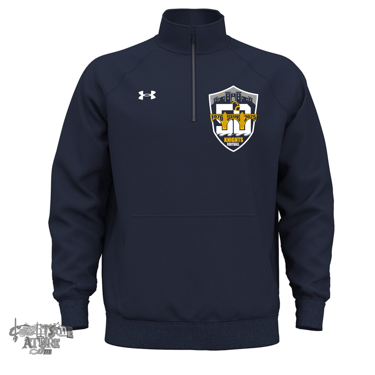 Under Armour Men's Rival Fleece Quarter-Zip EYFootball Baseball 1386016