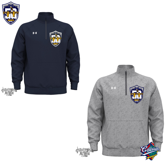 Under Armour Men's Rival Fleece Quarter-Zip EYFootball Baseball 1386016