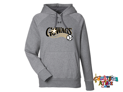 Under Armour Ladies' Rival Fleece Pullover Hooded Sweatshirt Gowags Baseball 1379500