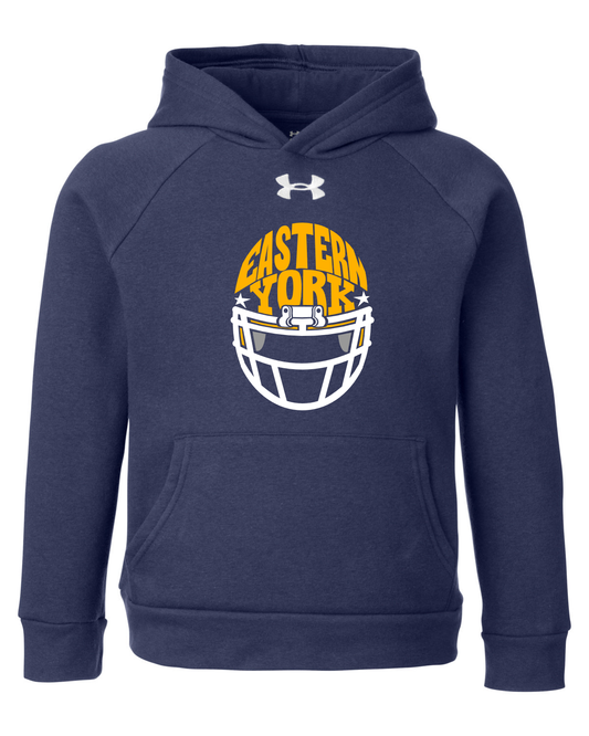 Under Armour Youth Rival Pullover Hooded Sweatshirt Navy EY Football 1379792
