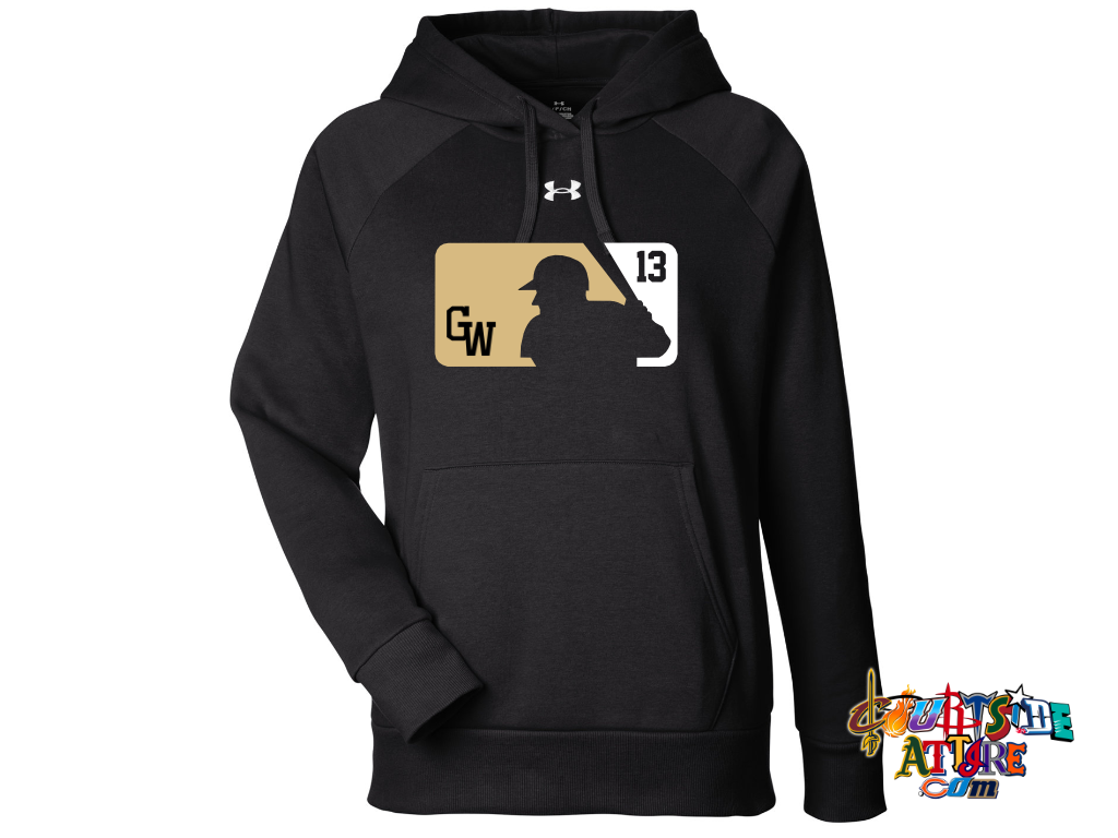 Under Armour Ladies' Rival Fleece Pullover Hooded Sweatshirt Gowags Baseball 1379500