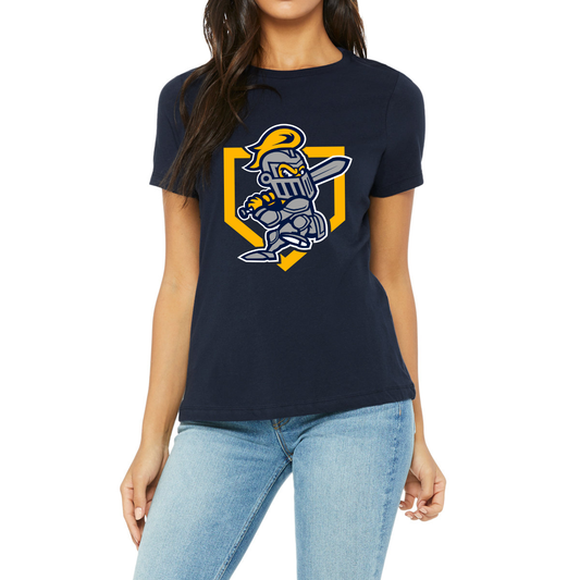 Ladies' Jersey Short-Sleeve Navy T-Shirt b6400 EYRA baseball 2