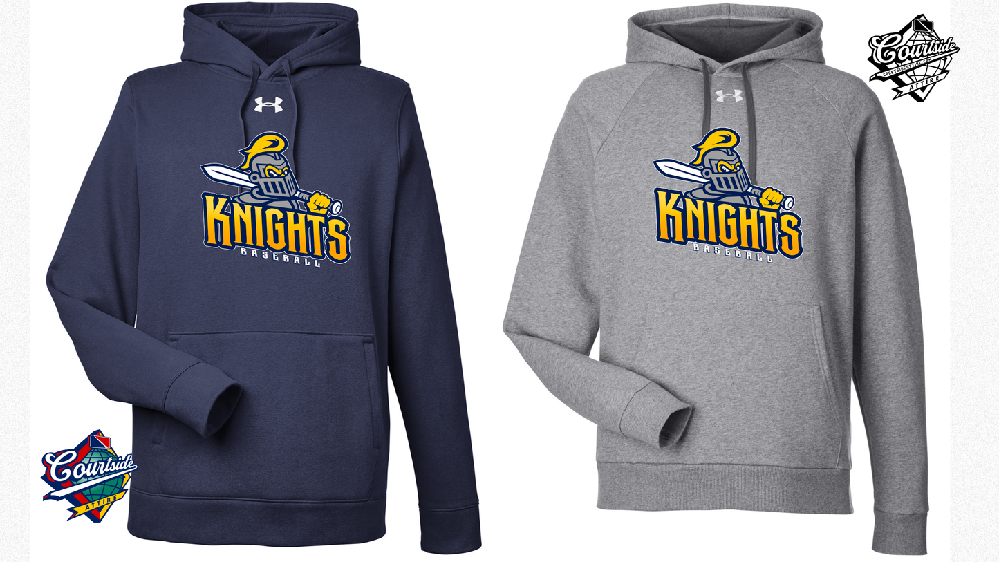 Under Armour Men's Rival Pullover Hooded Sweatshirt Navy EYRA Knights 1379757 knight