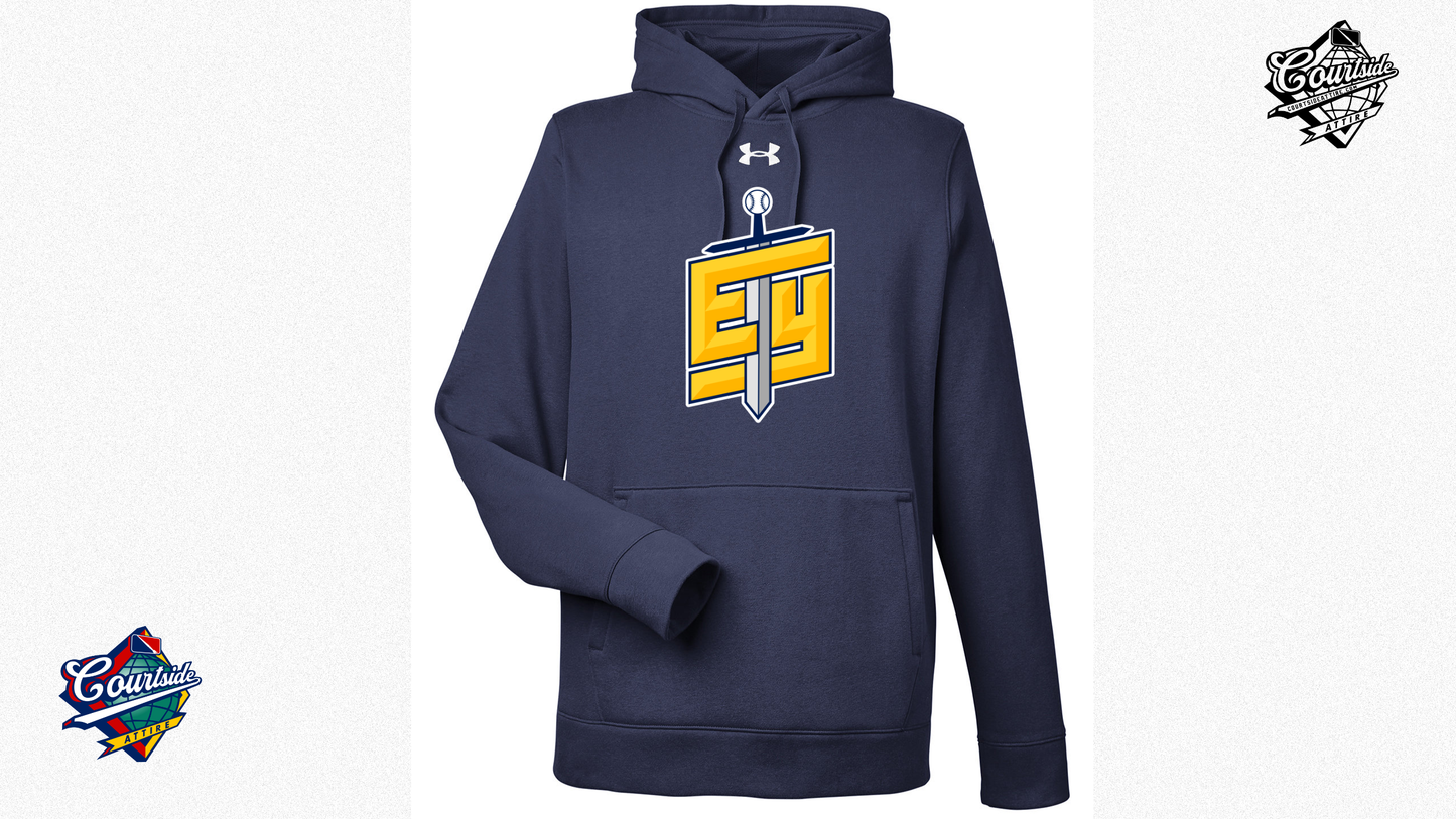 Under Armour Men's Rival Pullover Hooded Sweatshirt Navy EYRA Knights 1379757 EY