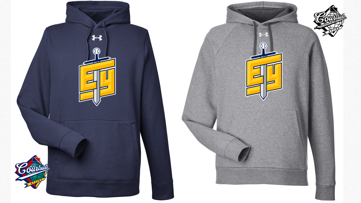 Under Armour Men's Rival Pullover Hooded Sweatshirt Navy EYRA Knights 1379757 EY