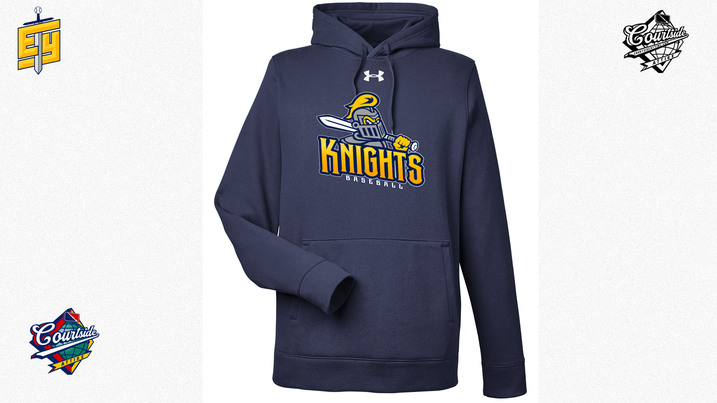 Under Armour Men's Rival Pullover Hooded Sweatshirt Navy EYRA Knights 1379757 knight