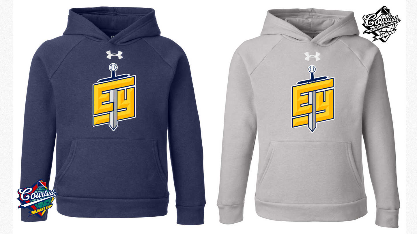 Under Armour Youth Rival Pullover Hooded Sweatshirt Navy EYRA Knights 1379792 EY