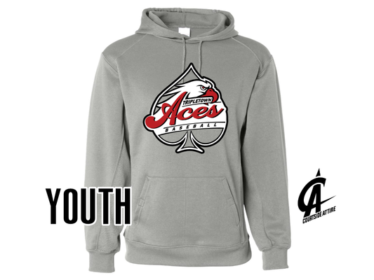 Youth Gray Eagle Ace Sport Hoodie Tripletown