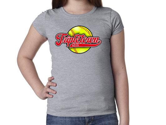 Youth Ladies' T-shirt Aces Script Softball Tripletown