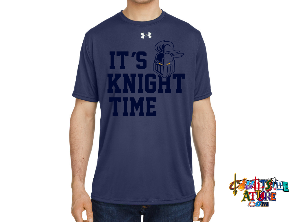 Under Armour KNIGHT TIME Adult Men's Performance Navy T-Shirt 2 1376842 EYFootball