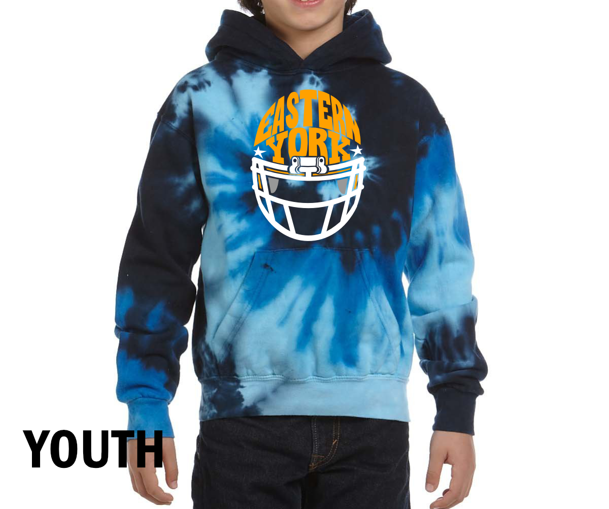 Tie-Dye Youth Tie-Dyed Pullover Hooded Sweatshirt EY Football