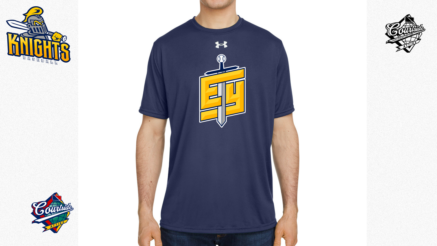Under Armour Adult Men's Performance Navy and Gray T-Shirt 1376842 EYRA Knights EY