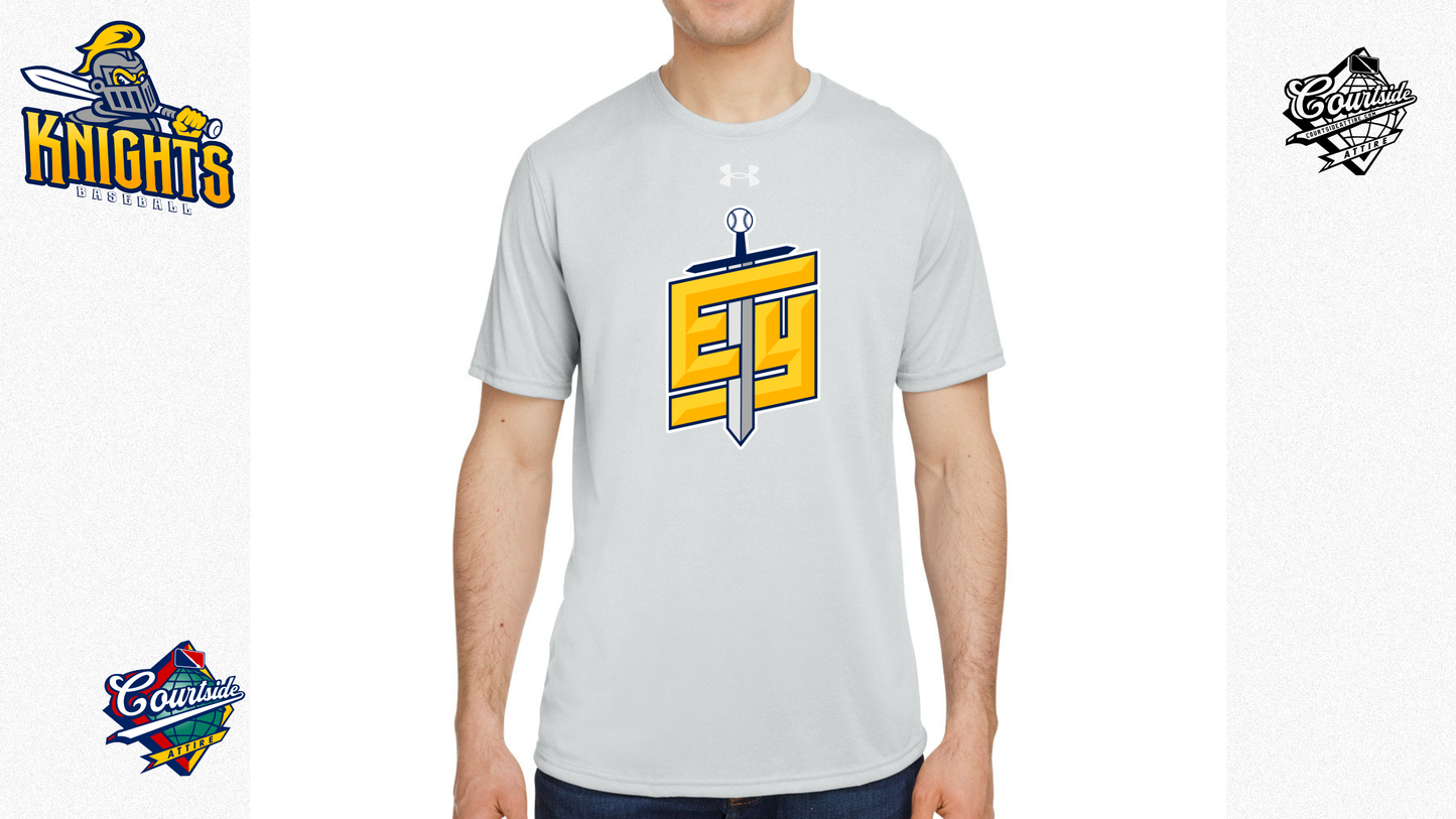 Under Armour Adult Men's Performance Navy and Gray T-Shirt 1376842 EYRA Knights EY